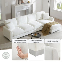 Bellemave® 119" L - Shaped Modern Chenille Oversized Sectional Sofa with 2 Free pillows - Bellemave