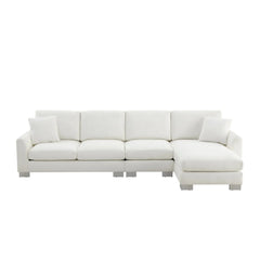 Bellemave® 119" L - Shaped Modern Chenille Oversized Sectional Sofa with 2 Free pillows - Bellemave