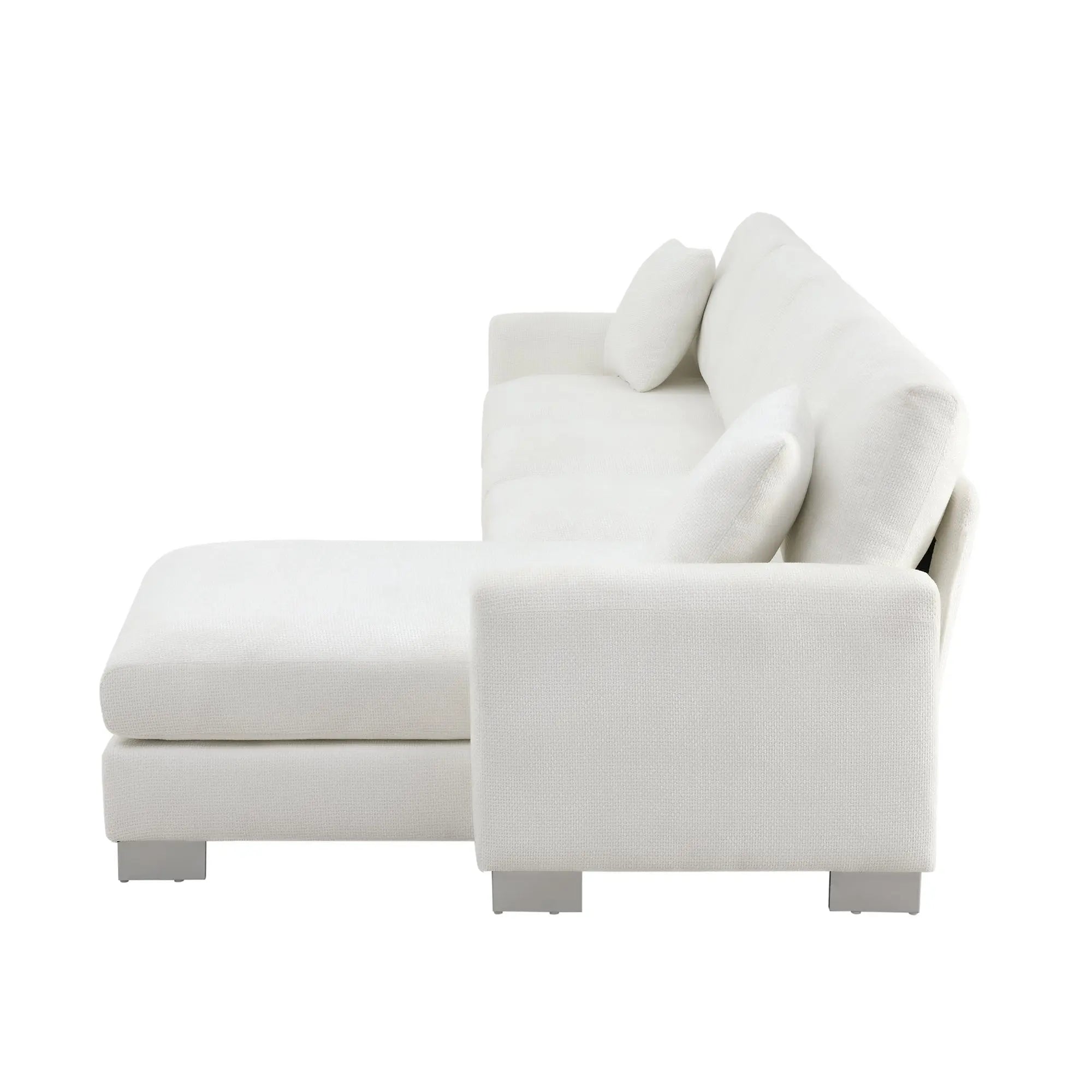Bellemave® 119" L - Shaped Modern Chenille Oversized Sectional Sofa with 2 Free pillows - Bellemave