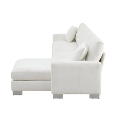 Bellemave® 119" L - Shaped Modern Chenille Oversized Sectional Sofa with 2 Free pillows - Bellemave