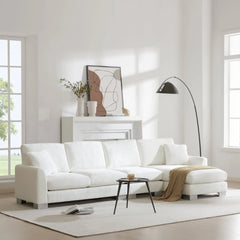 Bellemave® 119" L - Shaped Modern Chenille Oversized Sectional Sofa with 2 Free pillows - Bellemave