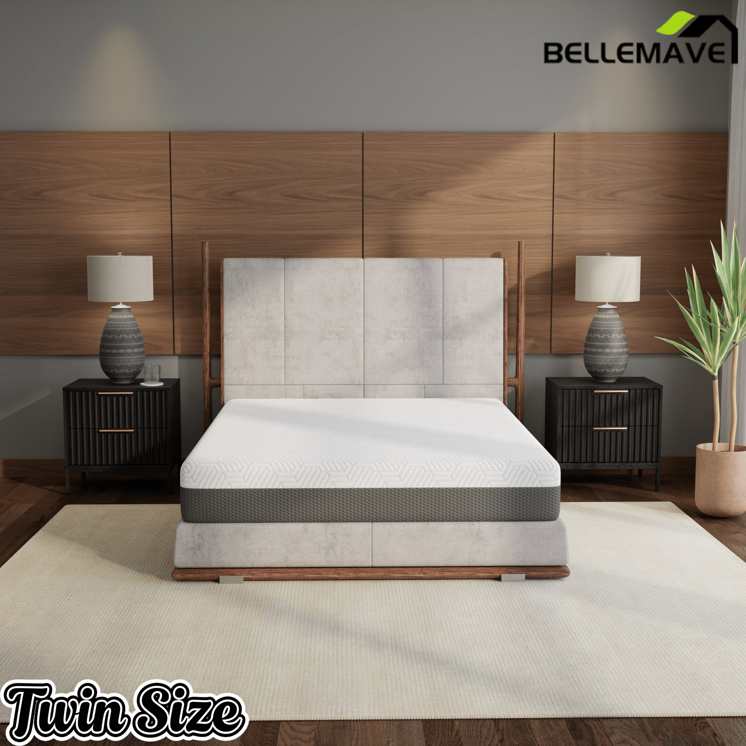 Bellemave® 12 Inch California King Soft Mattress With Cooling Cover - Bellemave