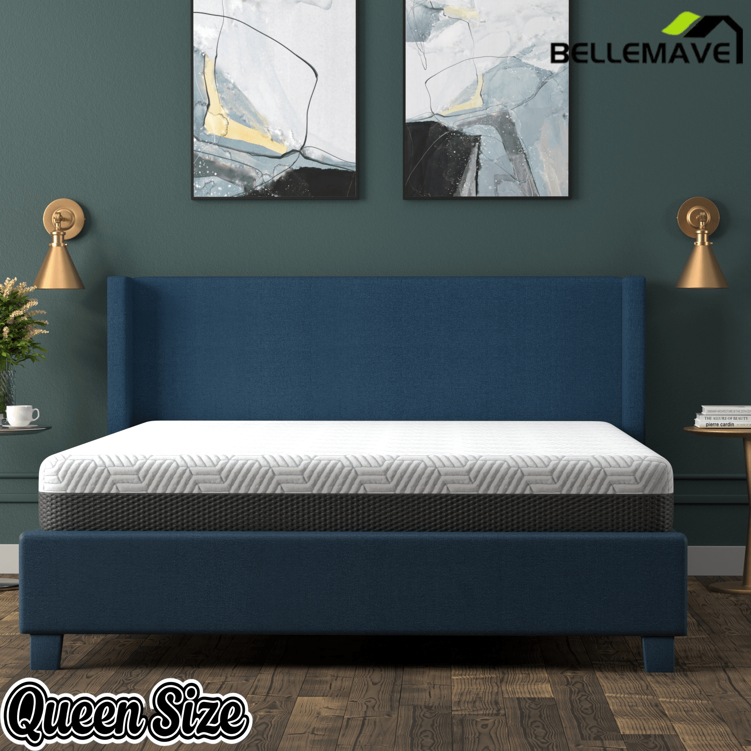 Bellemave® 12 Inch California King Soft Mattress With Cooling Cover - Bellemave