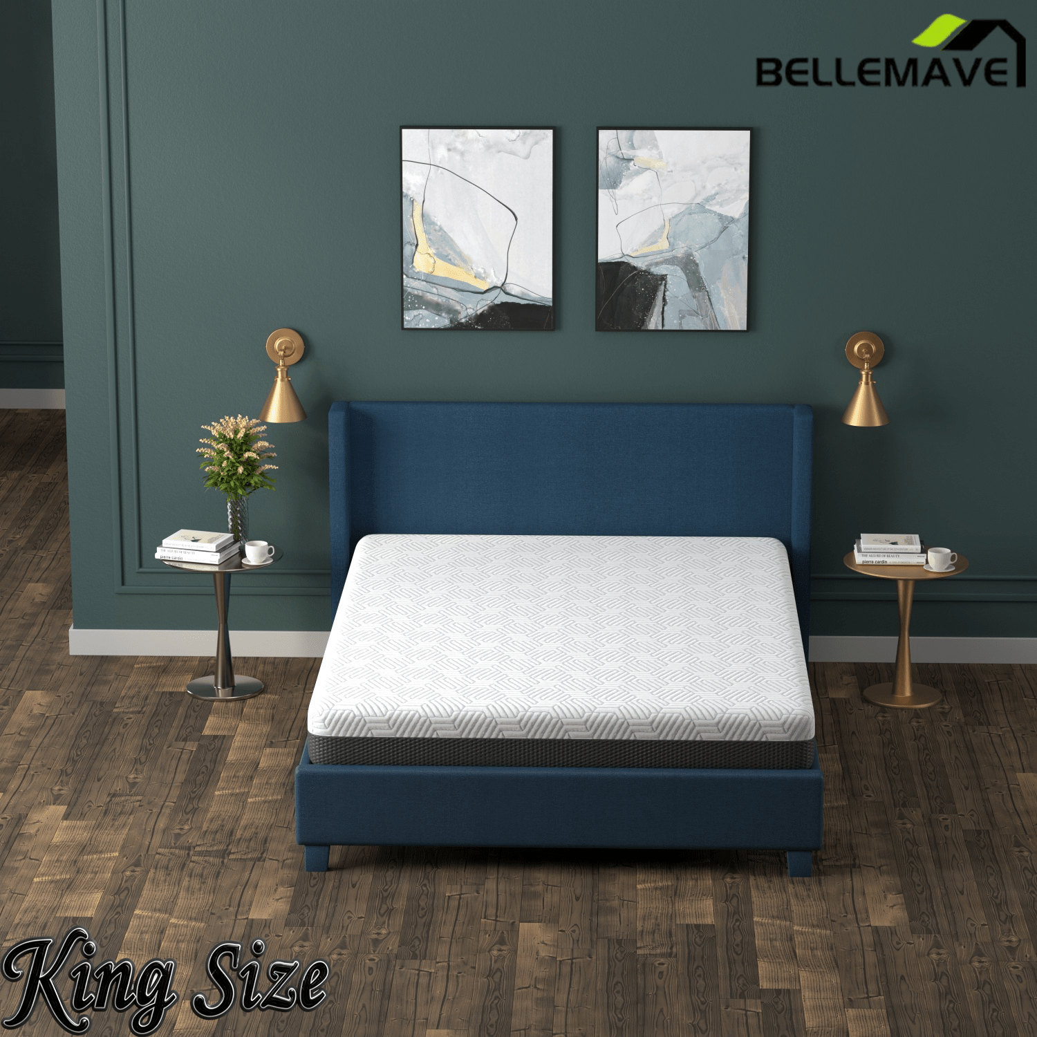 Bellemave® 12 Inch California King Soft Mattress With Cooling Cover - Bellemave