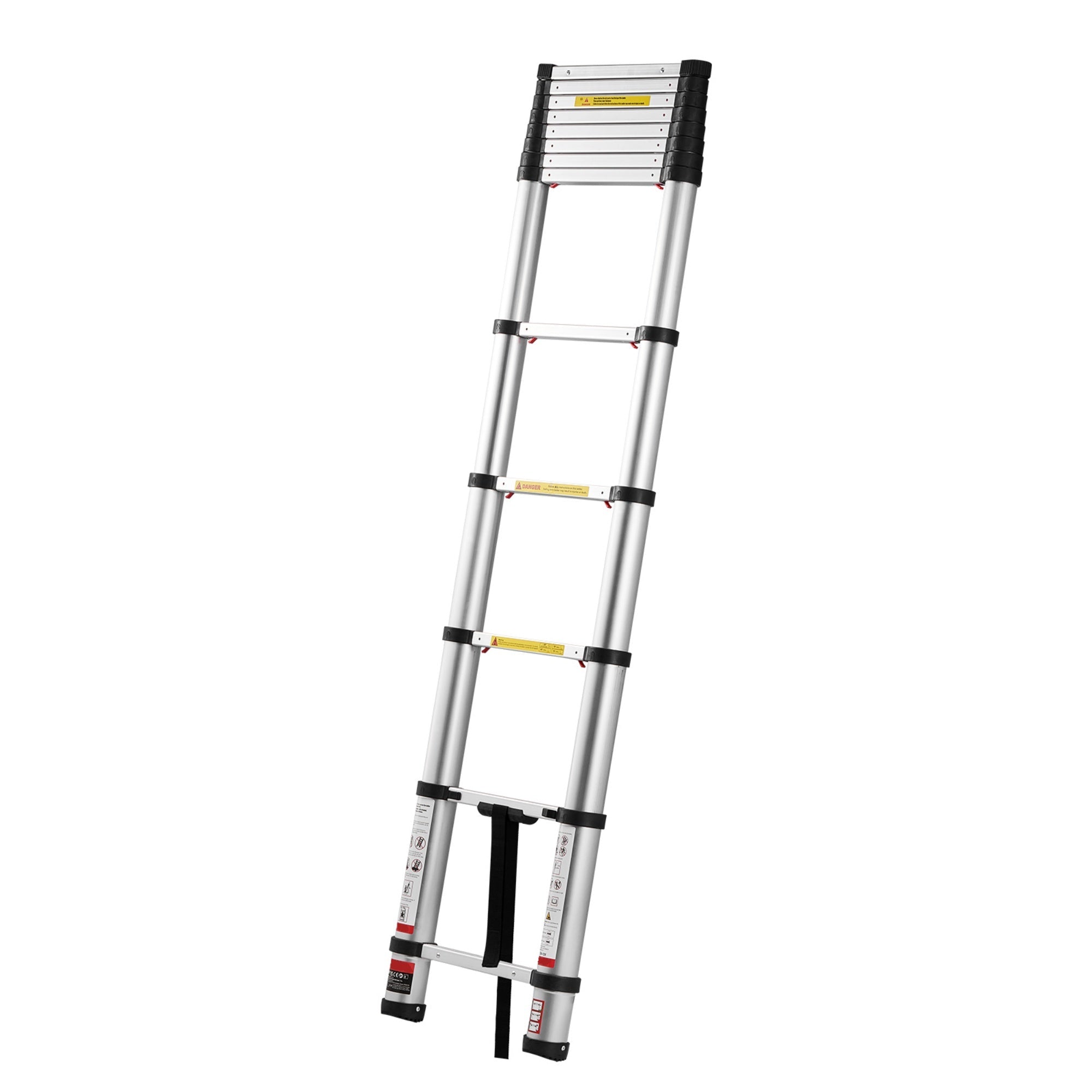Bellemave® 12.5ft Telescoping Ladder, Aluminum Lightweight Multi - Purpose Collapsible Extension, One - Touch Retraction Ladder, for Home, Outdoor Work & Loft - Bellemave