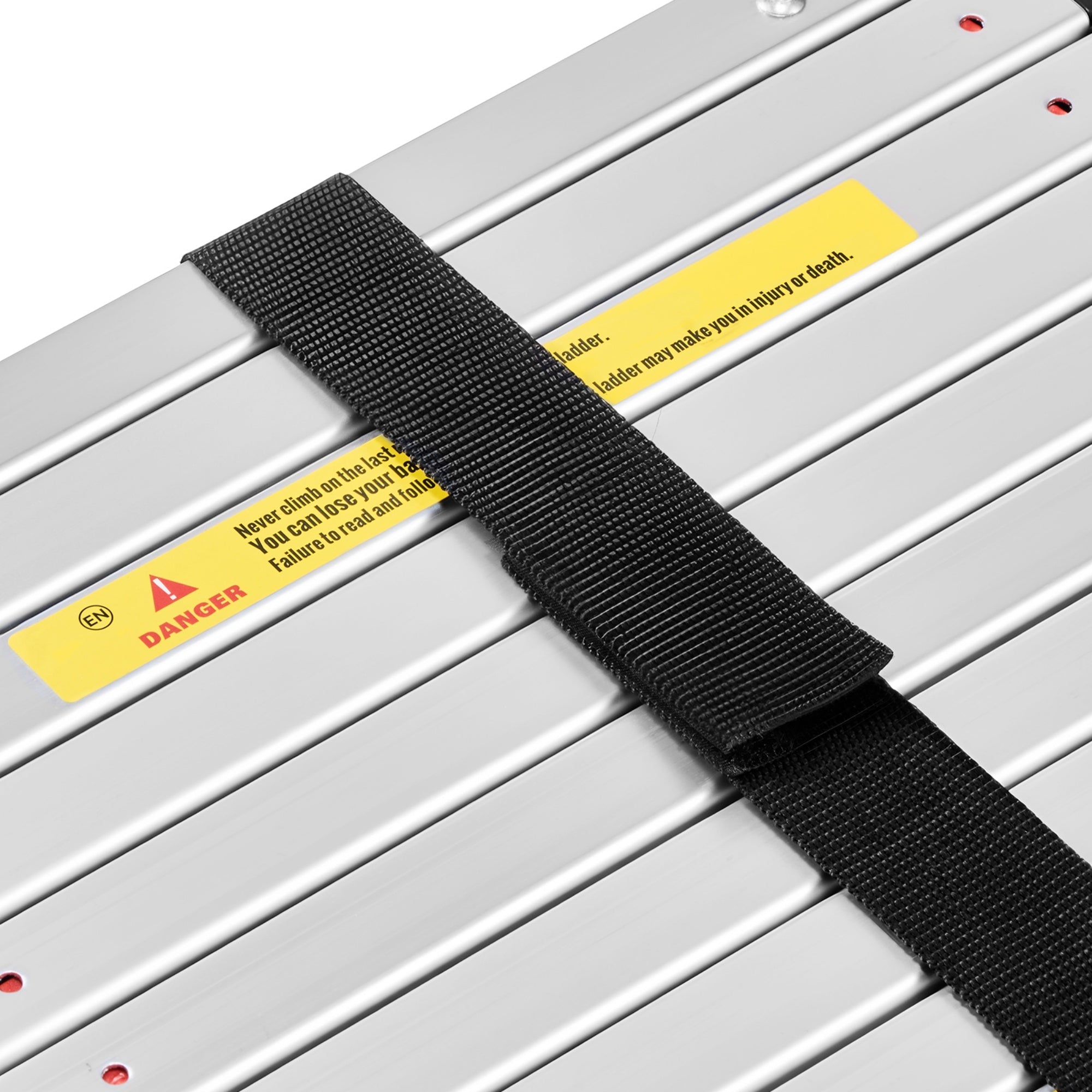 Bellemave® 12.5ft Telescoping Ladder, Aluminum Lightweight Multi - Purpose Collapsible Extension, One - Touch Retraction Ladder, for Home, Outdoor Work & Loft - Bellemave