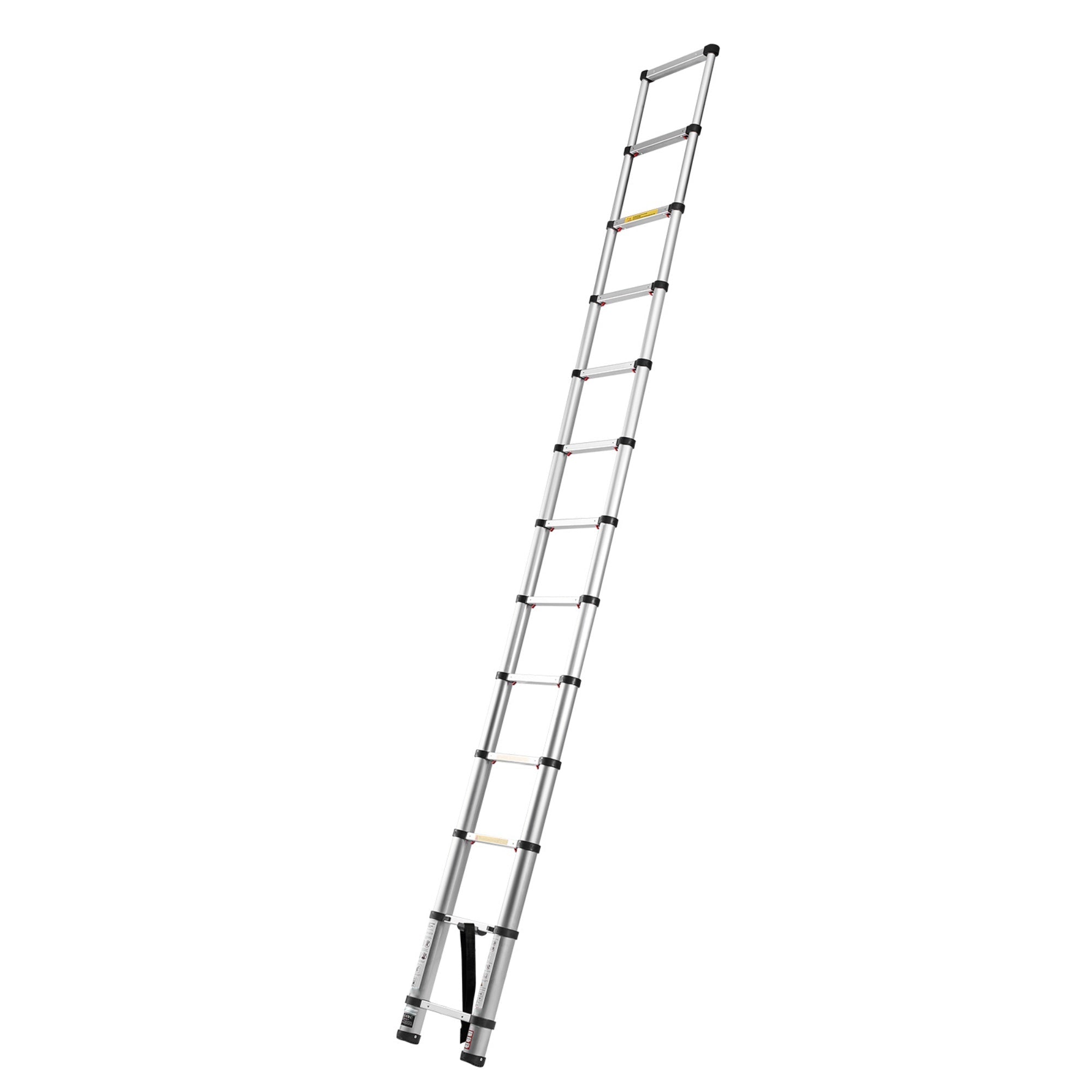 Bellemave® 12.5ft Telescoping Ladder, Aluminum Lightweight Multi - Purpose Collapsible Extension, One - Touch Retraction Ladder, for Home, Outdoor Work & Loft - Bellemave
