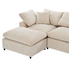 Bellemave® 129.3" Oversized Modular Sectional Sofa with Ottoman L Shaped Corner Sectional - Bellemave