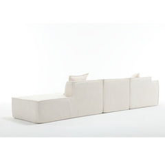 Bellemave® 129.5" L - shaped Modular Combination Sofa Set with 3 Pillows - Bellemave