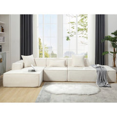 Bellemave® 129.5" L - shaped Modular Combination Sofa Set with 3 Pillows - Bellemave