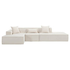 Bellemave® 129.5" L - shaped Modular Combination Sofa Set with 3 Pillows - Bellemave