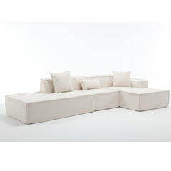 Bellemave® 129.5" L - shaped Modular Combination Sofa Set with 3 Pillows - Bellemave