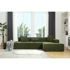 Bellemave® 129.5" L - shaped Modular Combination Sofa Set with 3 Pillows - Bellemave