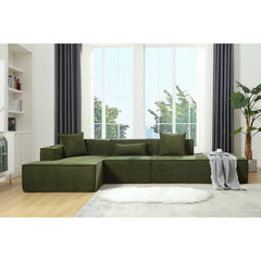 Bellemave® 129.5" L - shaped Modular Combination Sofa Set with 3 Pillows - Bellemave