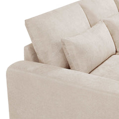 Bellemave® 129.9" Modern Large L - Shape Feather Filled Sectional Sofa, Convertible Sofa Couch with Reversible Chaise - Bellemave