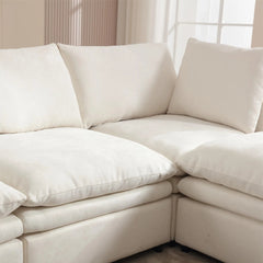 Bellemave® 129.9" Modern U - shaped Sectional Upholstered Sofa with Chaise Lounge - Bellemave