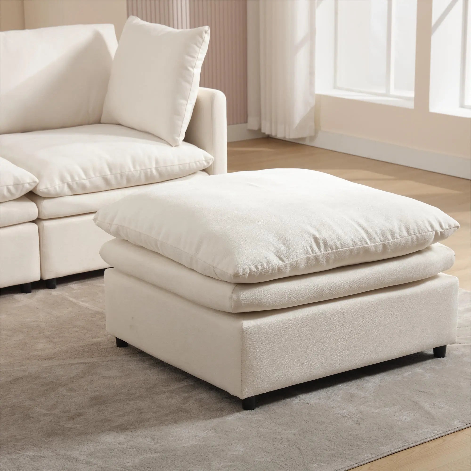 Bellemave® 129.9" Modern U - shaped Sectional Upholstered Sofa with Chaise Lounge - Bellemave