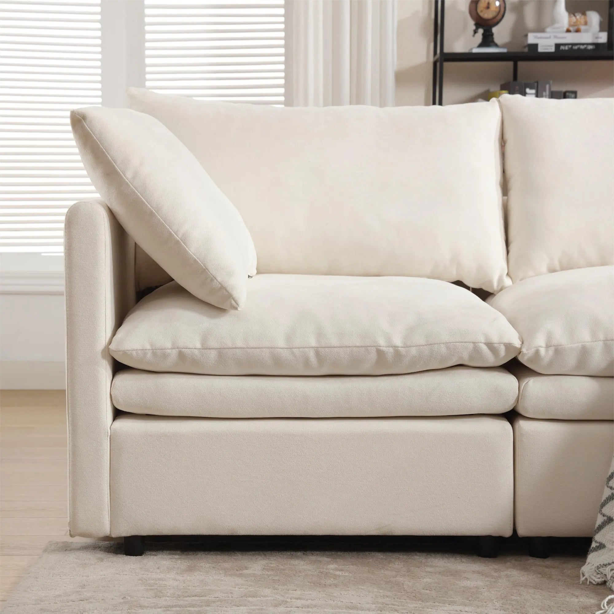 Bellemave® 129.9" Modern U - shaped Sectional Upholstered Sofa with Chaise Lounge - Bellemave