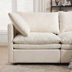 Bellemave® 129.9" Modern U - shaped Sectional Upholstered Sofa with Chaise Lounge - Bellemave
