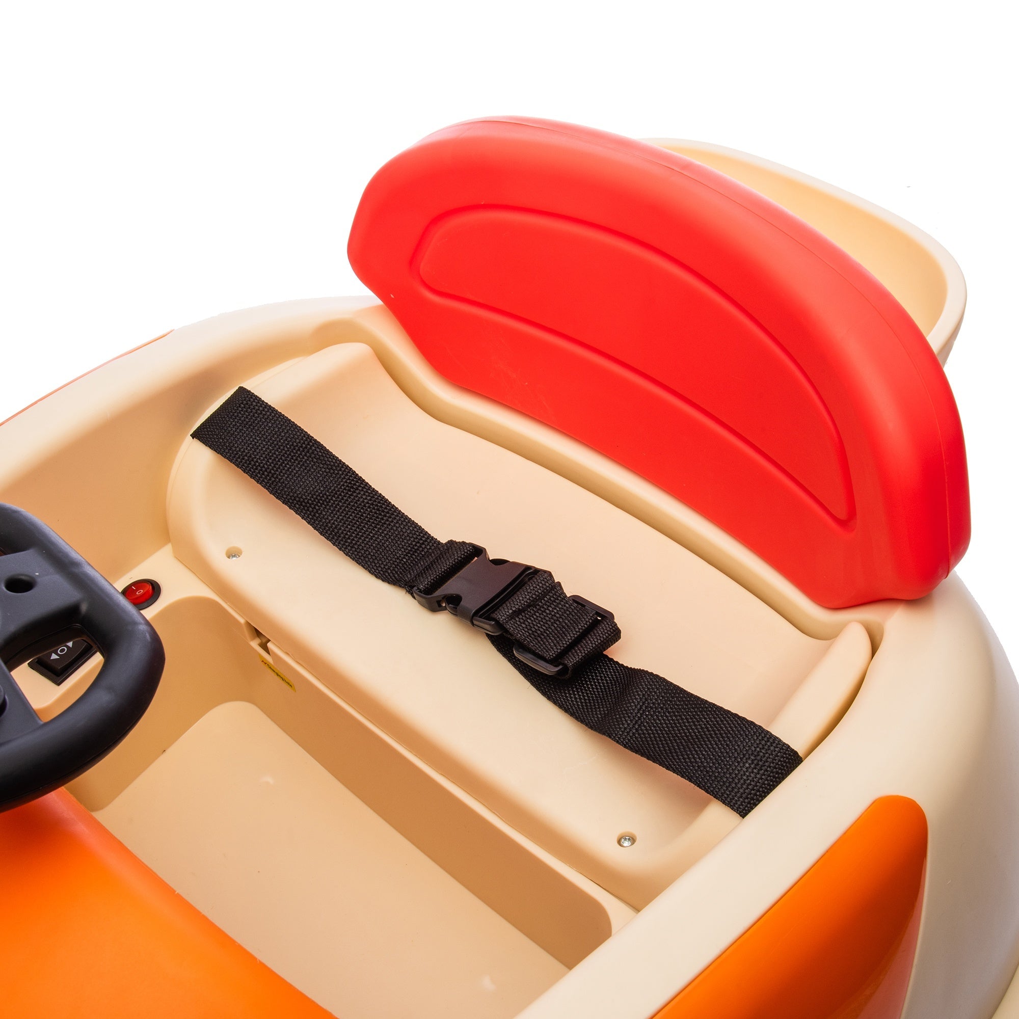 Bellemave® 12V Bumper Car with Parents Control, Rotation & Anti - roll Design, Bluetooth, Music, USB, LED Lights for 2 - 5 Kids - Bellemave