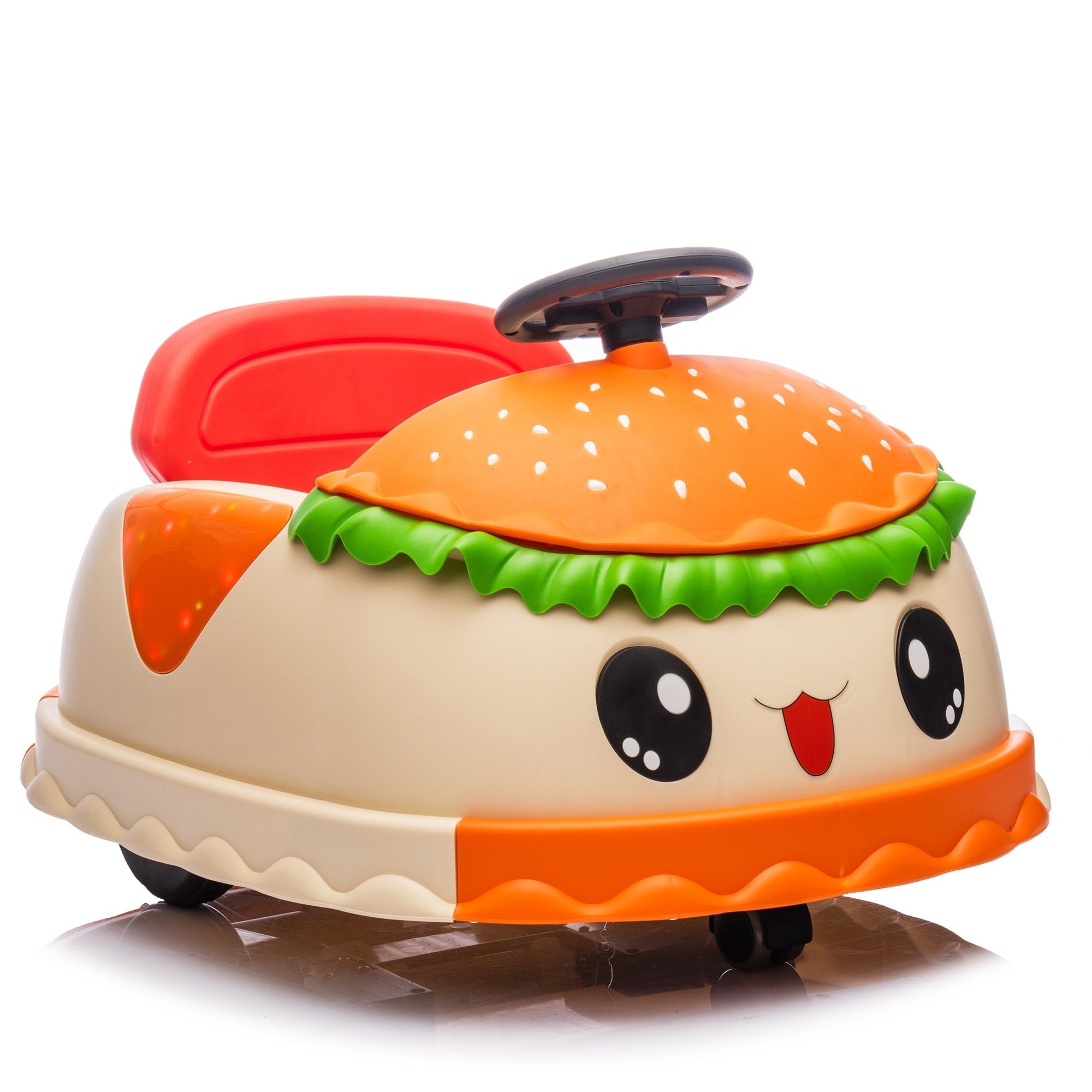 Bellemave® 12V Bumper Car with Parents Control, Rotation & Anti - roll Design, Bluetooth, Music, USB, LED Lights for 2 - 5 Kids - Bellemave