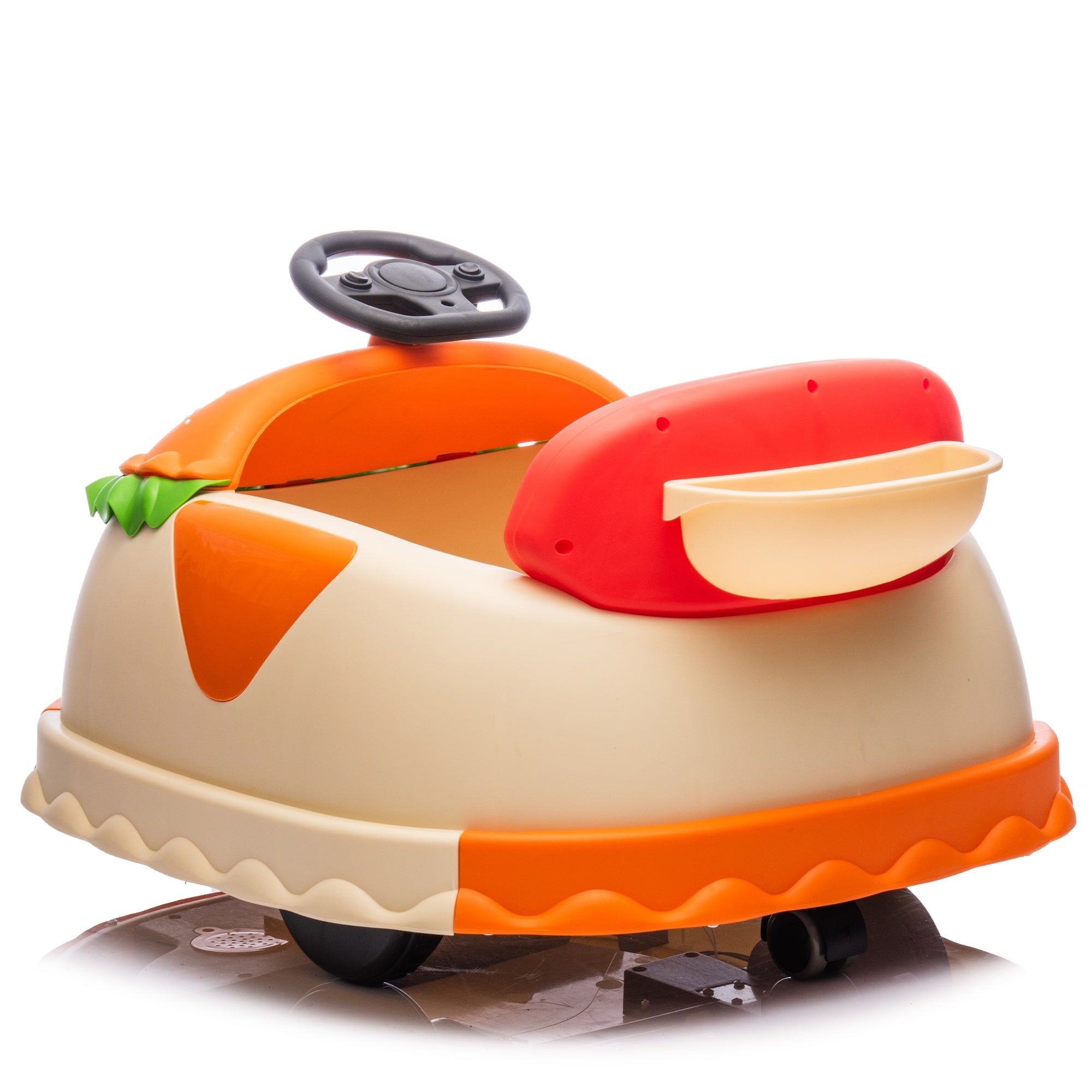 Bellemave® 12V Bumper Car with Parents Control, Rotation & Anti - roll Design, Bluetooth, Music, USB, LED Lights for 2 - 5 Kids - Bellemave