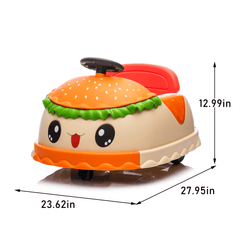 Bellemave® 12V Bumper Car with Parents Control, Rotation & Anti - roll Design, Bluetooth, Music, USB, LED Lights for 2 - 5 Kids - Bellemave