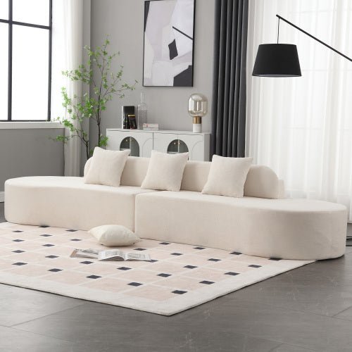 Bellemave® 130.5" Modern Curved Combination Sofa with 3 Pillows - Bellemave
