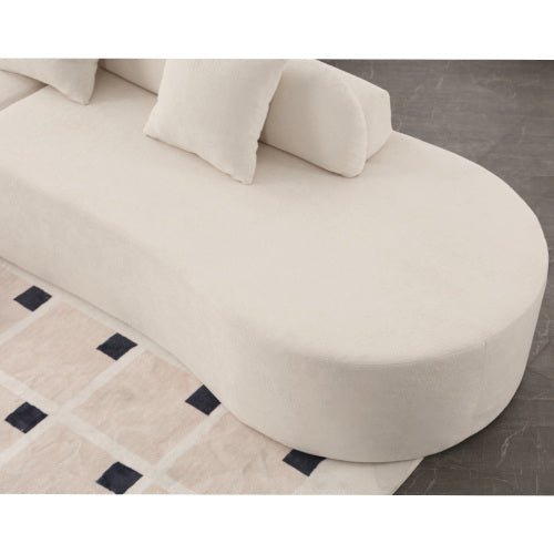 Bellemave® 130.5" Modern Curved Combination Sofa with 3 Pillows - Bellemave