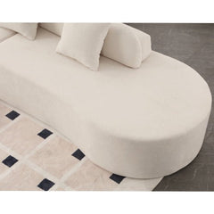 Bellemave® 130.5" Modern Curved Combination Sofa with 3 Pillows - Bellemave