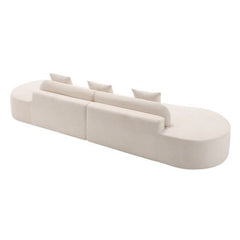 Bellemave® 130.5" Modern Curved Combination Sofa with 3 Pillows - Bellemave