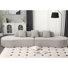 Bellemave® 130.5" Modern Curved Combination Sofa with 3 Pillows - Bellemave