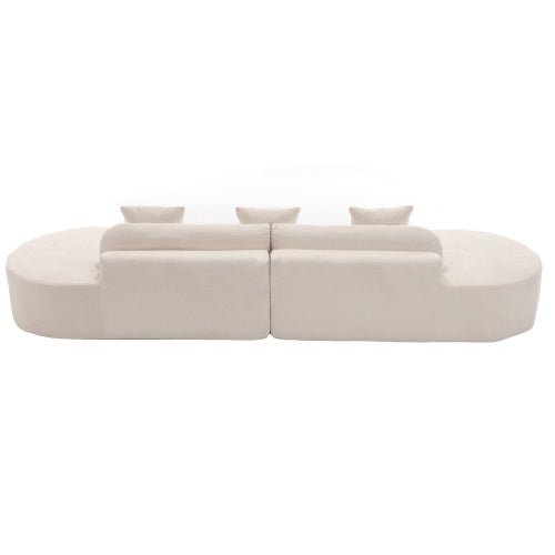 Bellemave® 130.5" Modern Curved Combination Sofa with 3 Pillows - Bellemave