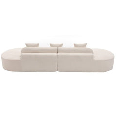 Bellemave® 130.5" Modern Curved Combination Sofa with 3 Pillows - Bellemave