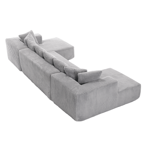 Bellemave® 131" U - shaped Modular Sectional Couch with 8 Pillows - Bellemave