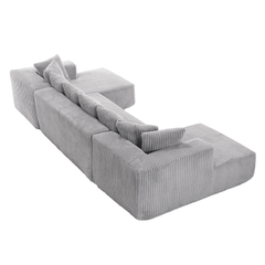 Bellemave® 131" U - shaped Modular Sectional Couch with 8 Pillows - Bellemave