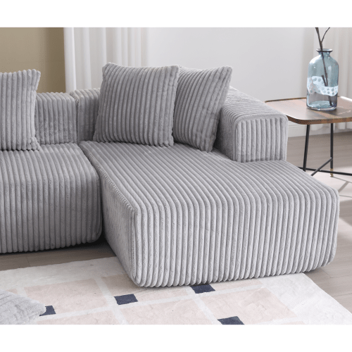 Bellemave® 131" U - shaped Modular Sectional Couch with 8 Pillows - Bellemave