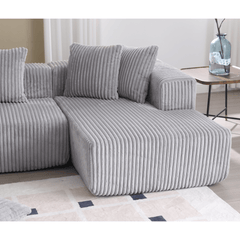 Bellemave® 131" U - shaped Modular Sectional Couch with 8 Pillows - Bellemave