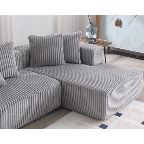 Bellemave® 131" U - shaped Modular Sectional Couch with 8 Pillows - Bellemave