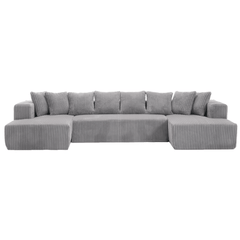 Bellemave® 131" U - shaped Modular Sectional Couch with 8 Pillows - Bellemave