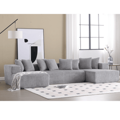Bellemave® 131" U - shaped Modular Sectional Couch with 8 Pillows - Bellemave