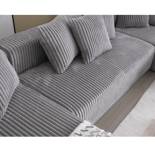 Bellemave® 131" U - shaped Modular Sectional Couch with 8 Pillows - Bellemave