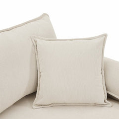 Bellemave® 133" Wide Seat Corduroy Modular Sectional Sofa with Armrest Pillow and Ottomans - Bellemave