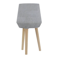 Bellemave® 14.6x14.6x28" Cement and Wood Plant Stand, Indoor Outdoor Plant Holder - Bellemave