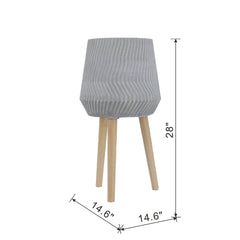 Bellemave® 14.6x14.6x28" Cement and Wood Plant Stand, Indoor Outdoor Plant Holder - Bellemave