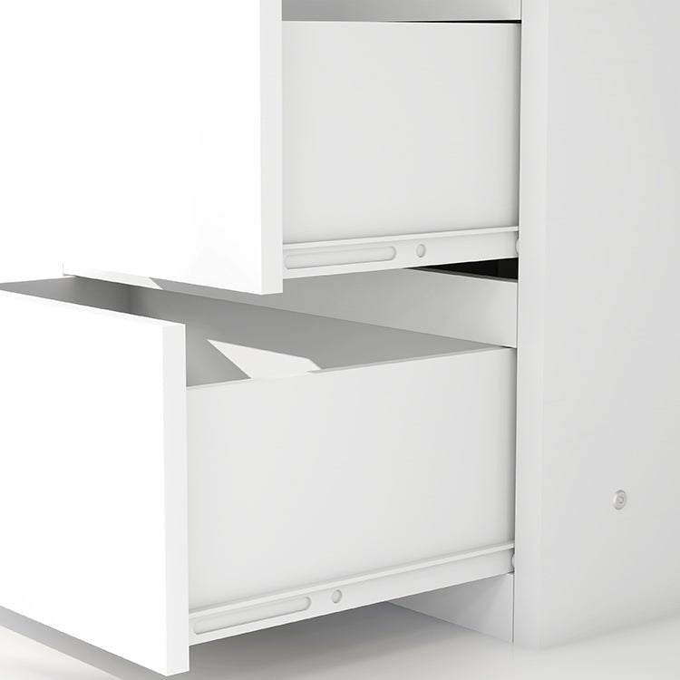 Bellemave® 2 Door Wooden Storage Desk Wardrobe for Bedroom with Shelves and 8 Drawers - Bellemave