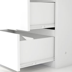 Bellemave® 2 Door Wooden Storage Desk Wardrobe for Bedroom with Shelves and 8 Drawers - Bellemave