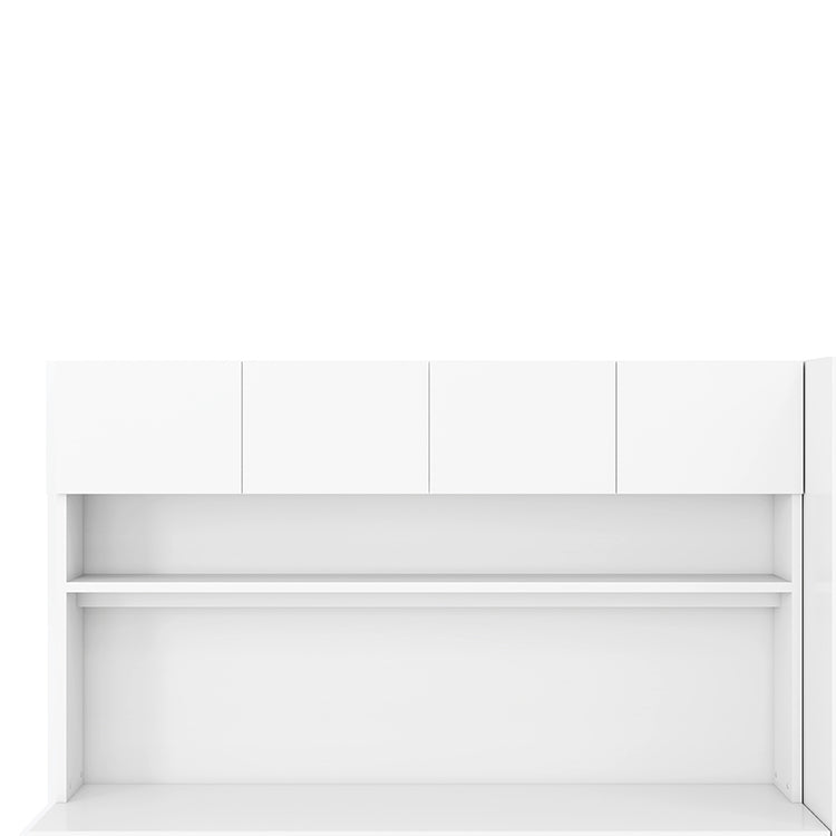 Bellemave® 2 Door Wooden Storage Desk Wardrobe for Bedroom with Shelves and 8 Drawers - Bellemave