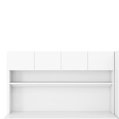 Bellemave® 2 Door Wooden Storage Desk Wardrobe for Bedroom with Shelves and 8 Drawers - Bellemave
