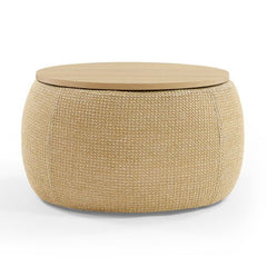 Bellemave® 2 in 1 Modern Round Storage Ottoman - Bellemave